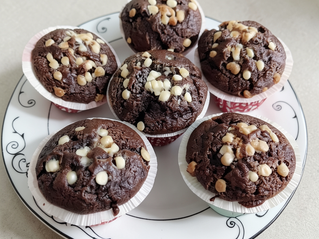 Beyaz Damla Çikolatalı Cupcake